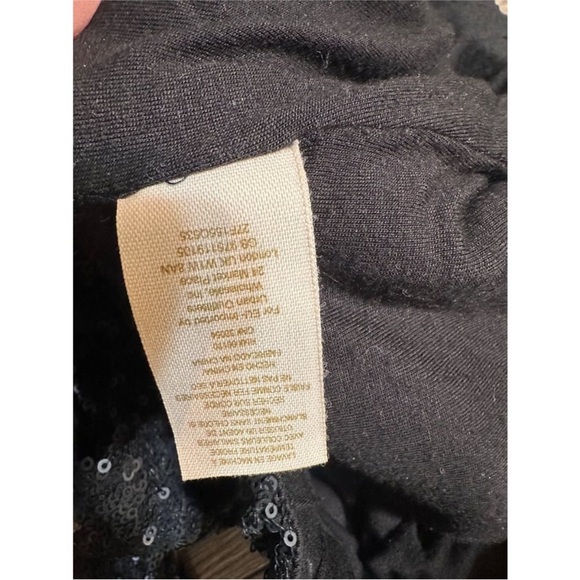 Free People Sequin Party Pant Black Joggers Pocket XS - Picture 7 of 7